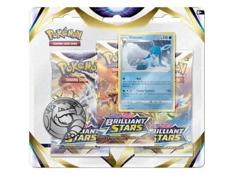 Brilliant Stars 3 Booster Pack Blister + Coin & Promo